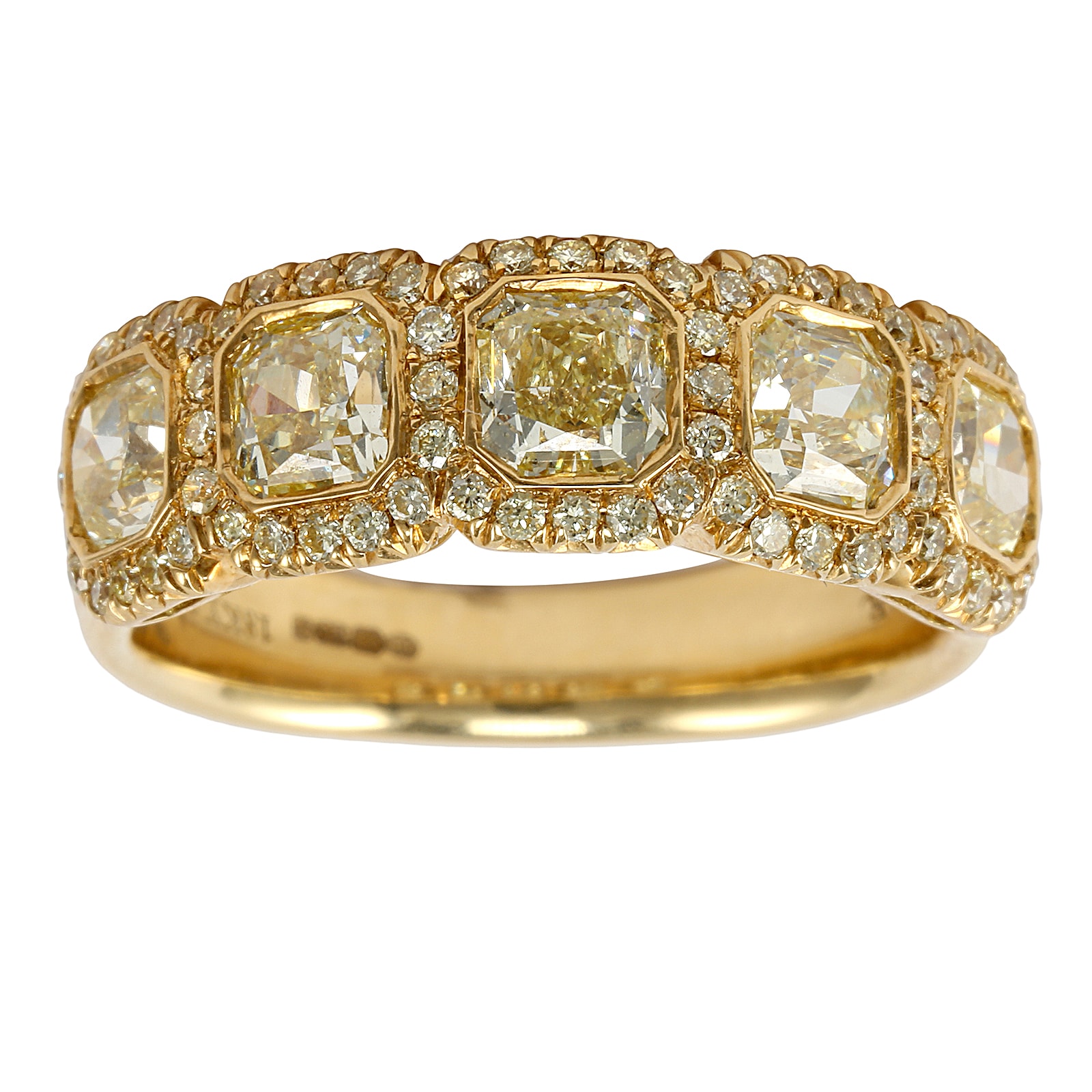 Mayors 18ct Yellow Gold 2.00ct Diamond Eternity Ring - Ring Size 6.5