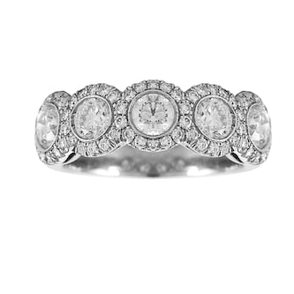 Mayors Platinum 2.03ct Oval Bezel Eternity Ring  - Ring Size 6 Mayors Platinum 2.03ct Oval Bezel Eternity Ring  - Ring Size 6
