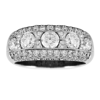 Mayors Platinum 2.50ct 3 Row Diamond Eternity Ring Mayors Platinum 2.50ct 3 Row Diamond Eternity Ring