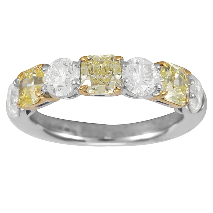 Mayors 18ct Gold 2.58ct Radiant Cut Diamond Eternity Ring - Ring Size 6.5