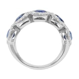 Mappin & Webb Platinum 0.41ct Diamond & Sapphire Eternity Ring - Size M