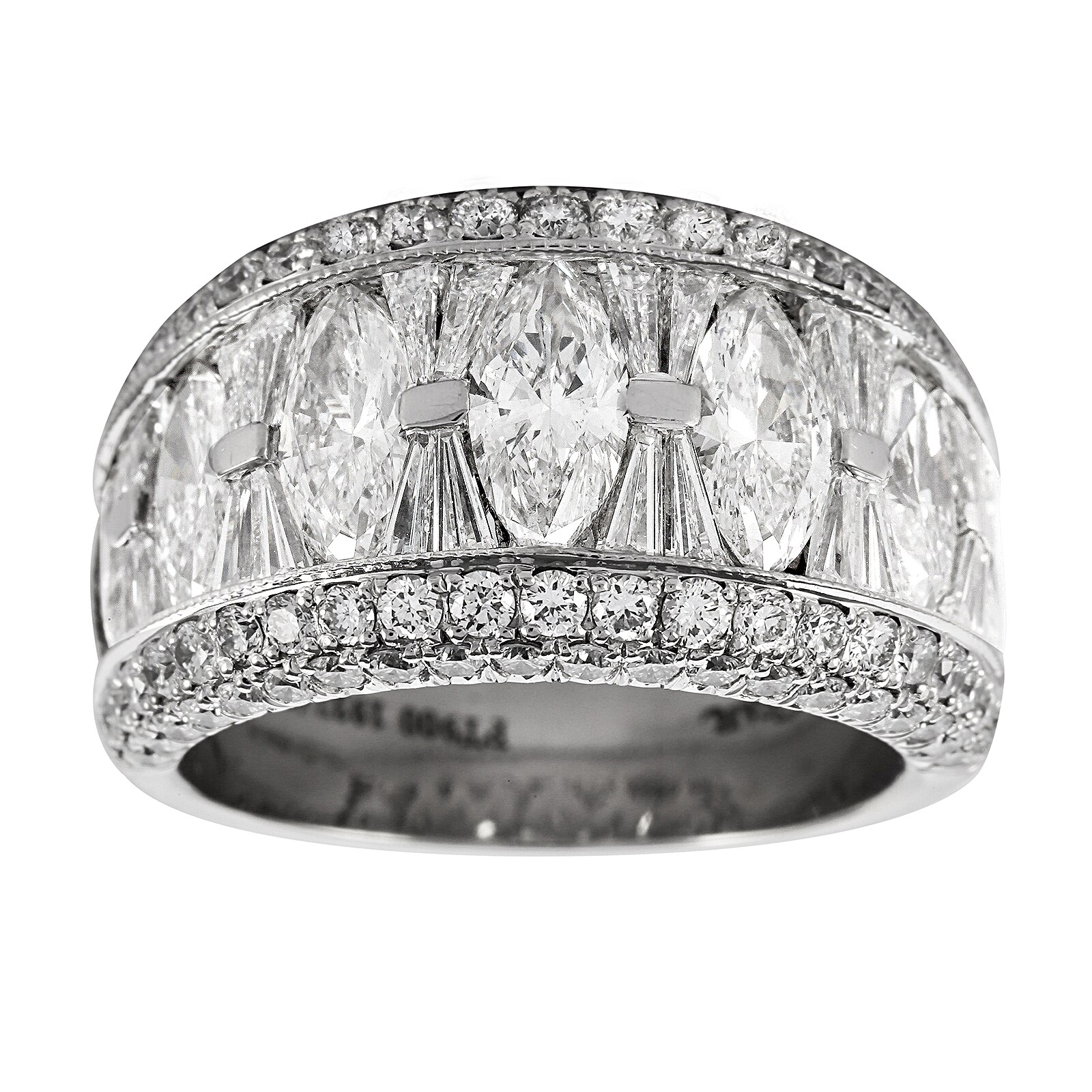 Mappin & Webb Platinum 4.04ct Marquise Cut Eternity Ring - Size M Mappin & Webb Platinum 4.04ct Marquise Cut Eternity Ring - Size M