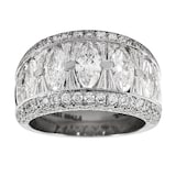 Mappin & Webb Platinum 4.04ct Marquise Cut Eternity Ring - Size M
