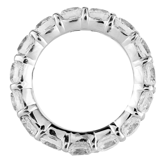 Mappin & Webb Platinum 6.42ct Cushion Cut Eternity Ring - Size K