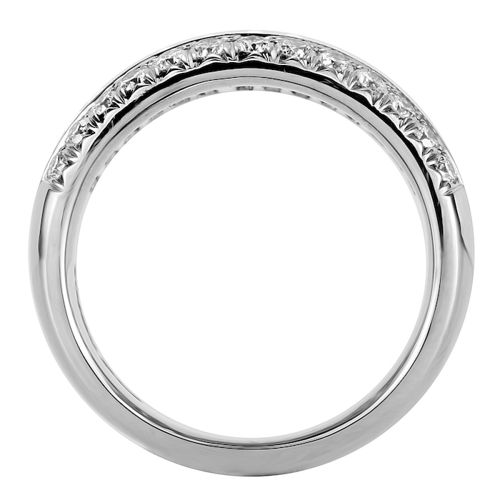 Mappin & Webb Platinum 2.15ct 3 Row Diamond Baguette Cut Eternity Ring - Size L