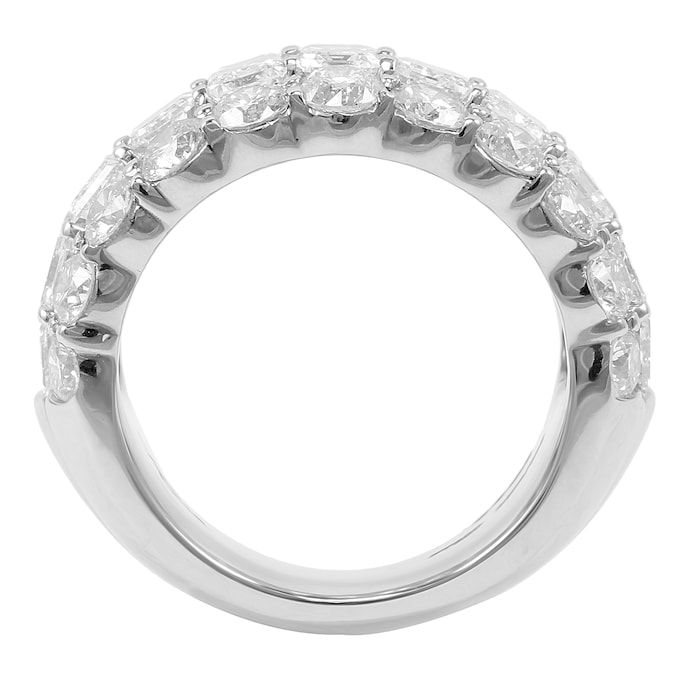 Mappin & Webb Platinum 5.70ct 3 Row Diamond Eternity Ring - Size L