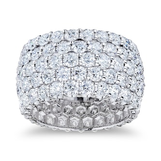 Mayors 18k White Gold 8.40cttw Full Diamond Set Band