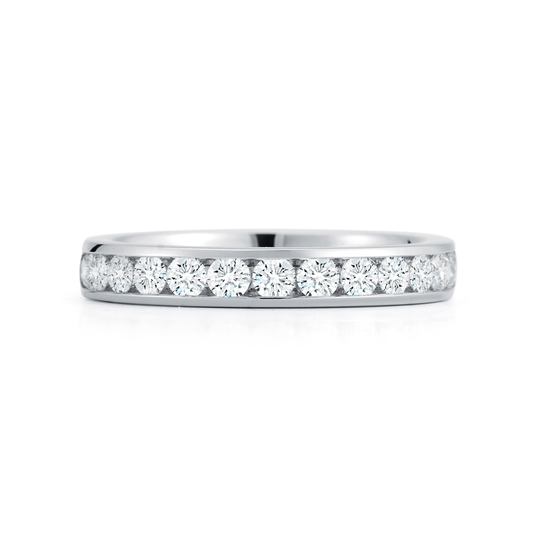 Mayors Platinum 0.70cttw Round Half Channel Diamond Band Mayors Platinum 0.70cttw Round Half Channel Diamond Band