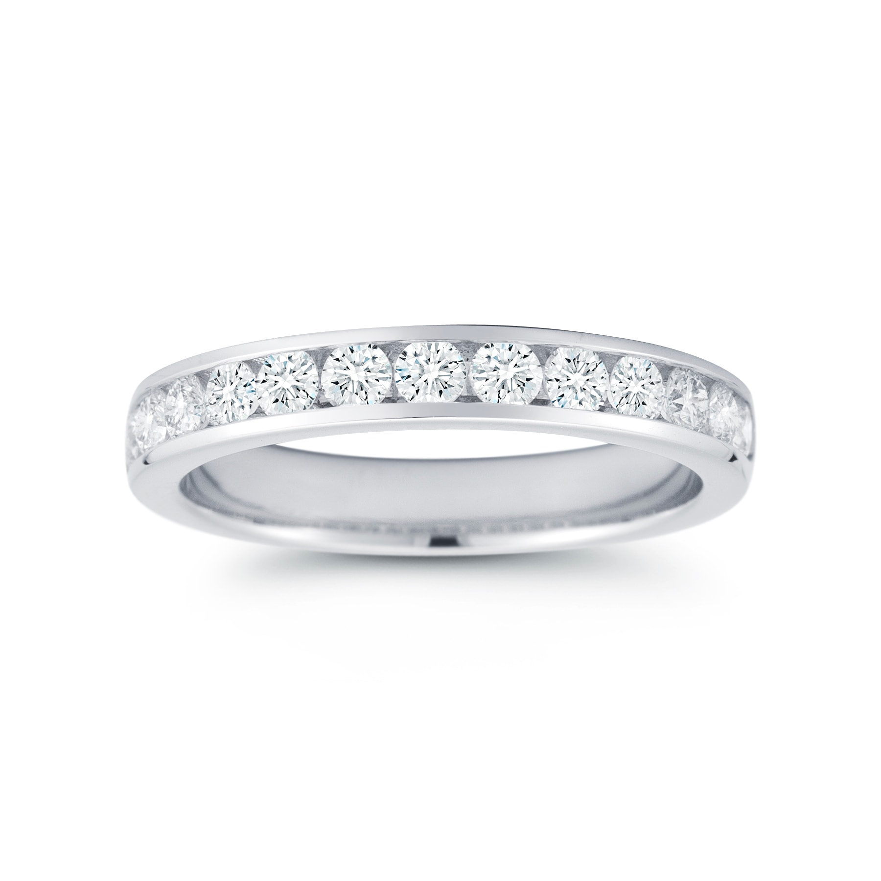 Mayors Platinum 0.70cttw Round Half Channel Diamond Band Mayors Platinum 0.70cttw Round Half Channel Diamond Band