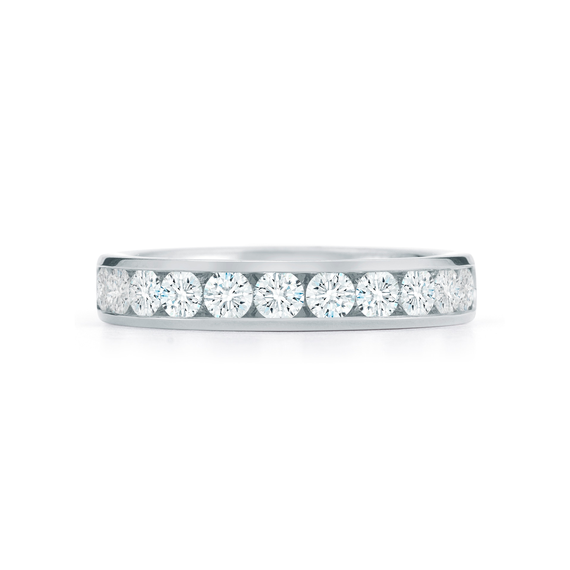 Mayors Platinum 0.94cttw Round Half Channel Diamond Band Mayors Platinum 0.94cttw Round Half Channel Diamond Band