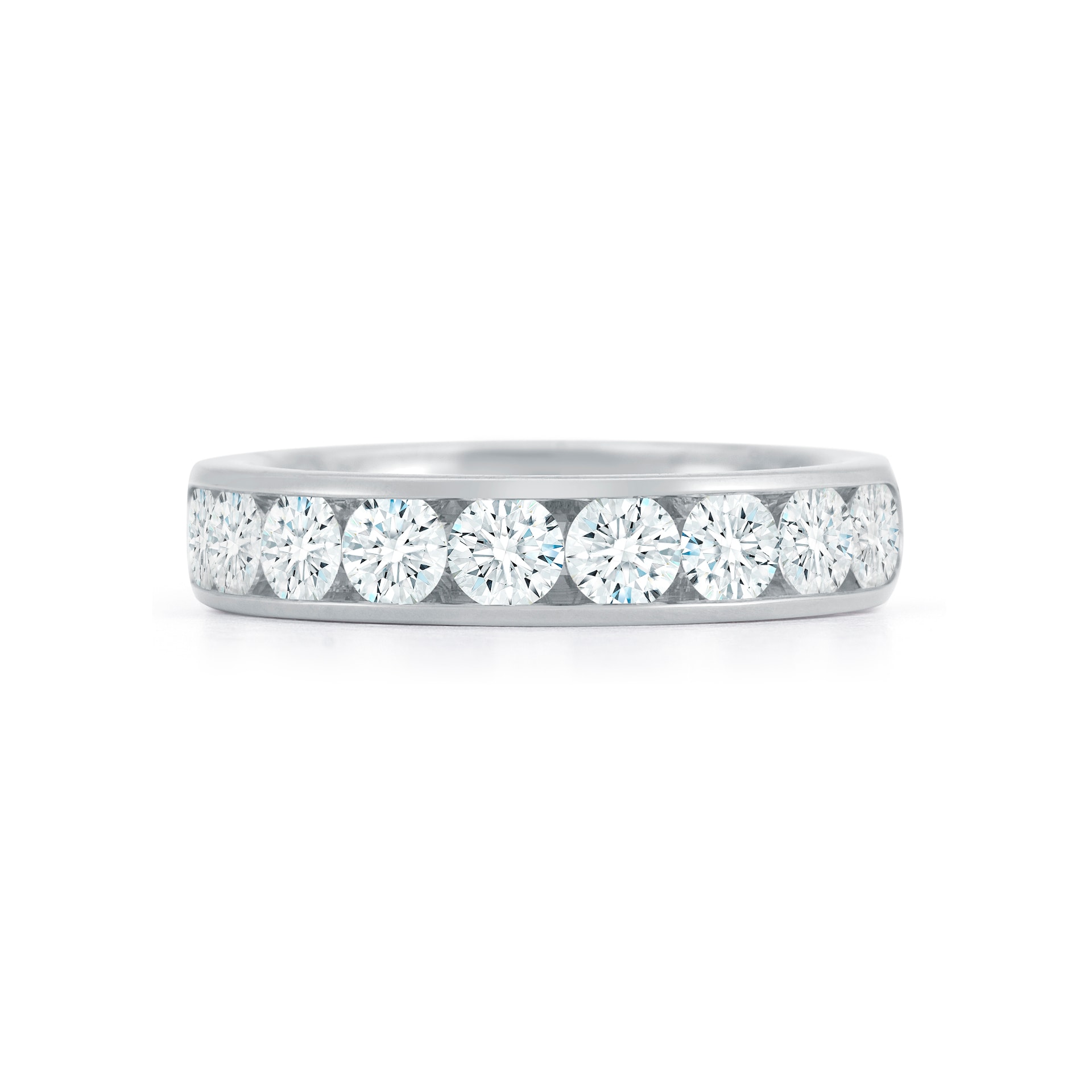 Mayors Platinum 1.50cttw Round Half Channel Diamond Band Mayors Platinum 1.50cttw Round Half Channel Diamond Band