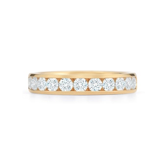 Mayors 18k Yellow Gold 0.94cttw Round Half Channel Diamond Band Mayors 18k Yellow Gold 0.94cttw Round Half Channel Diamond Band