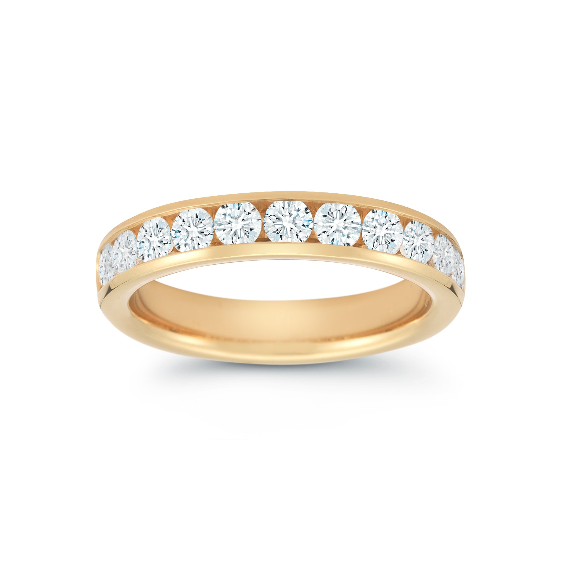 Mayors 18k Yellow Gold 0.94cttw Round Half Channel Diamond Band Mayors 18k Yellow Gold 0.94cttw Round Half Channel Diamond Band