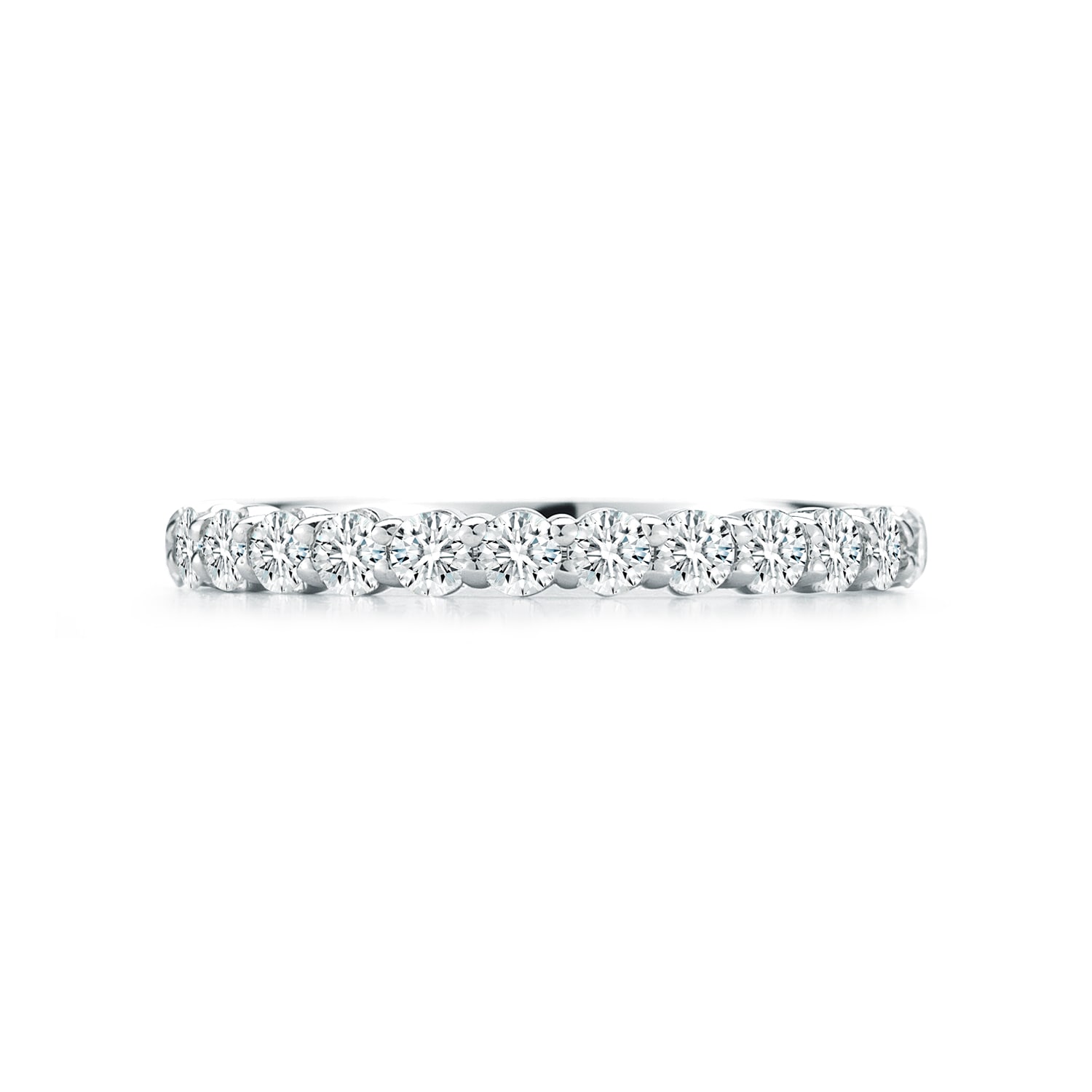 Mayors Platinum 0.70cttw Round Half Claw Set Diamond Band Mayors Platinum 0.70cttw Round Half Claw Set Diamond Band