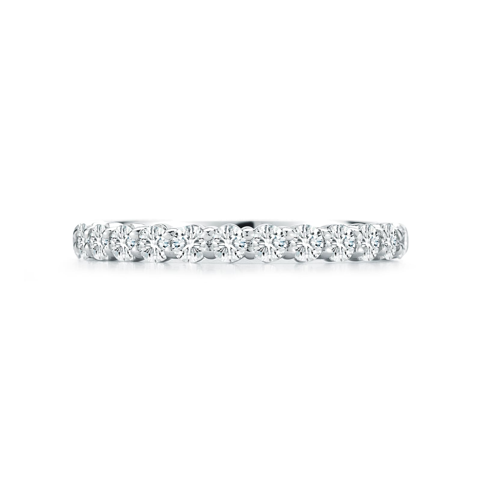 Mayors Platinum 0.70cttw Round Half Claw Set Diamond Band