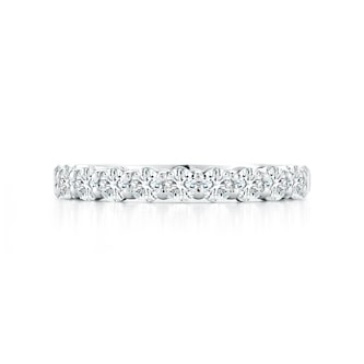 Mayors Platinum 1.00cttw Round Half Claw Set Diamond Band Mayors Platinum 1.00cttw Round Half Claw Set Diamond Band