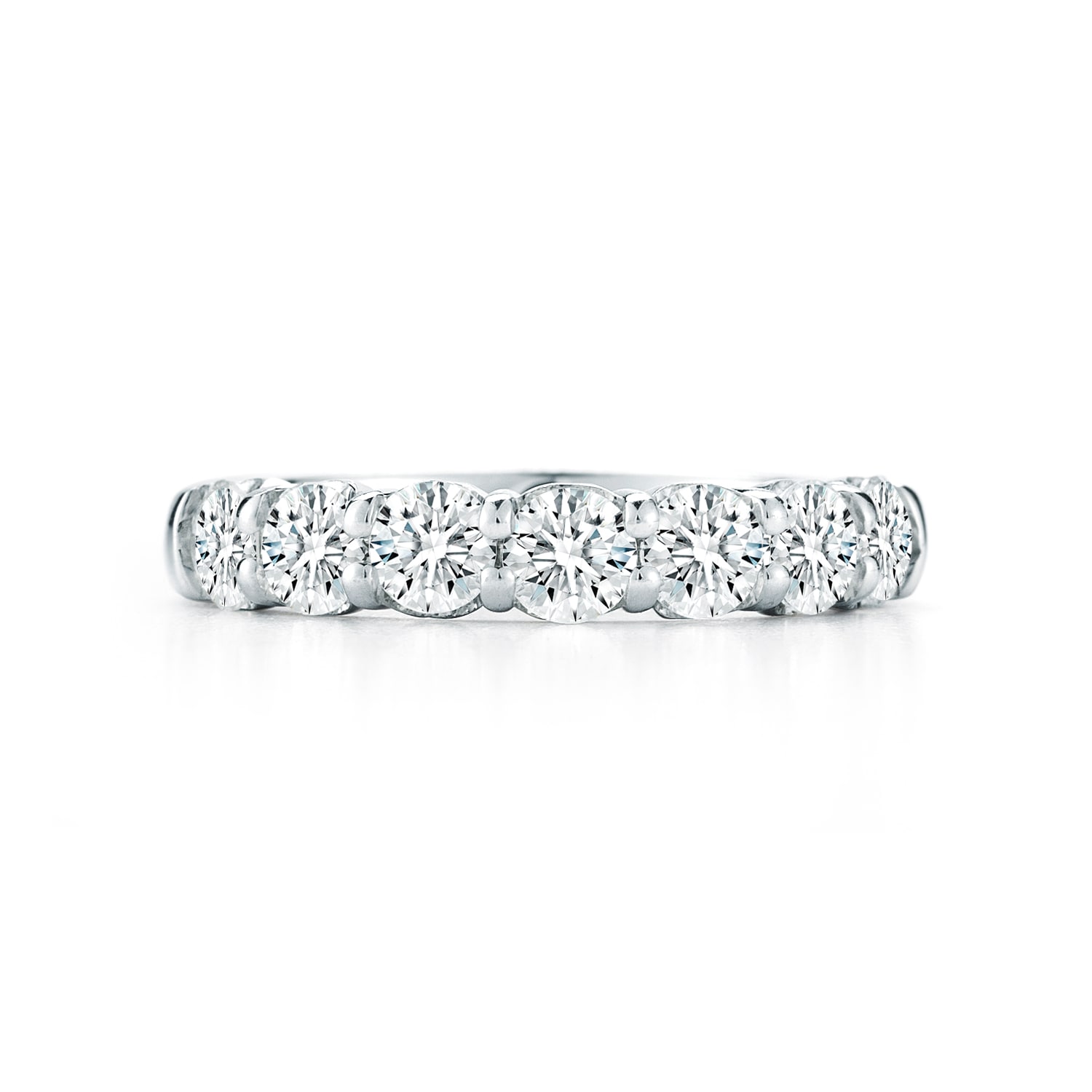 Mayors Platinum 1.75cttw Round Half Claw Set Diamond Band Mayors Platinum 1.75cttw Round Half Claw Set Diamond Band