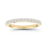 Mayors 18ct Yellow Gold 1.50cttw Round Half Claw Set Eternity Ring