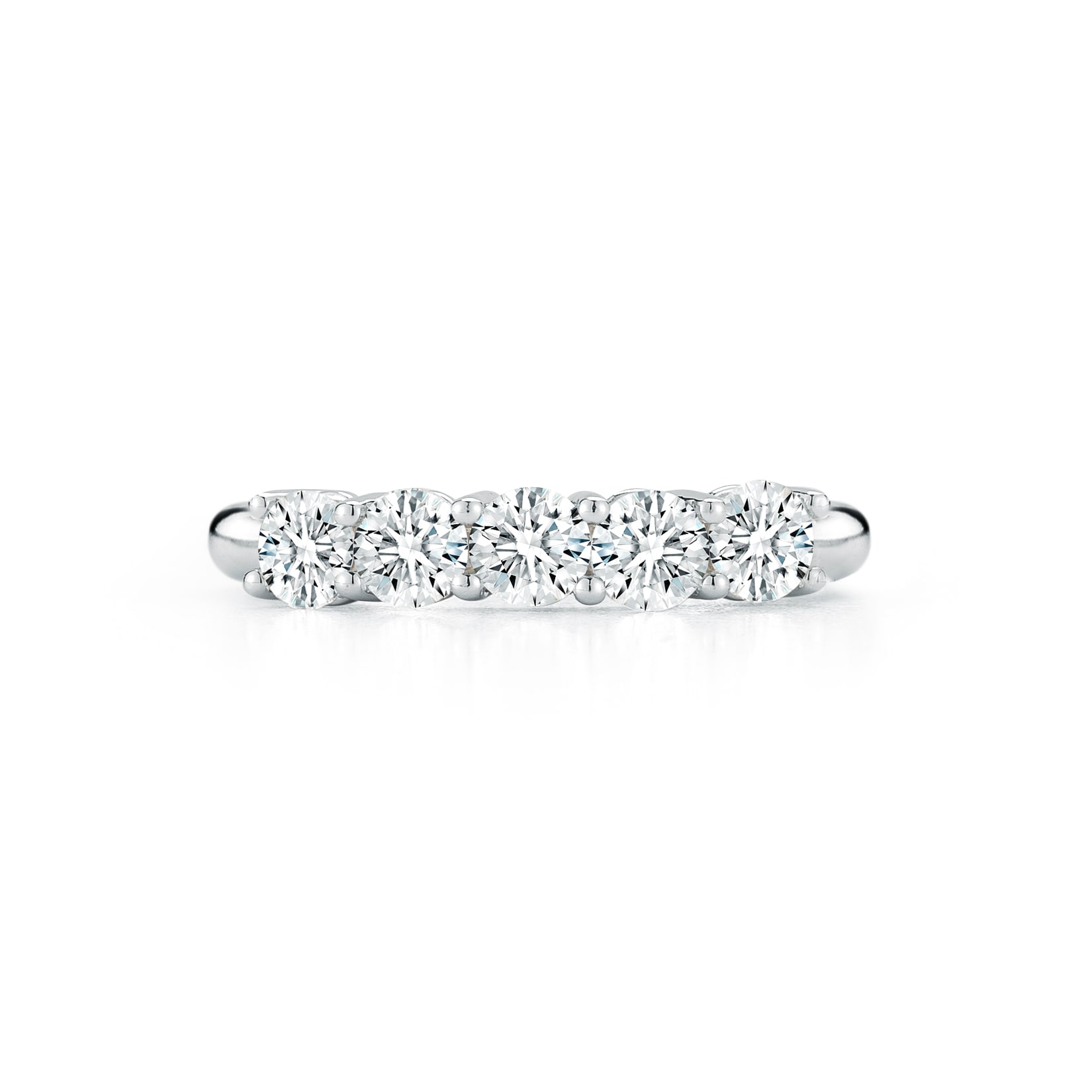 Mayors Platinum 5 Stone 1.00cttw Diamond Diamond Band Mayors Platinum 5 Stone 1.00cttw Diamond Diamond Band