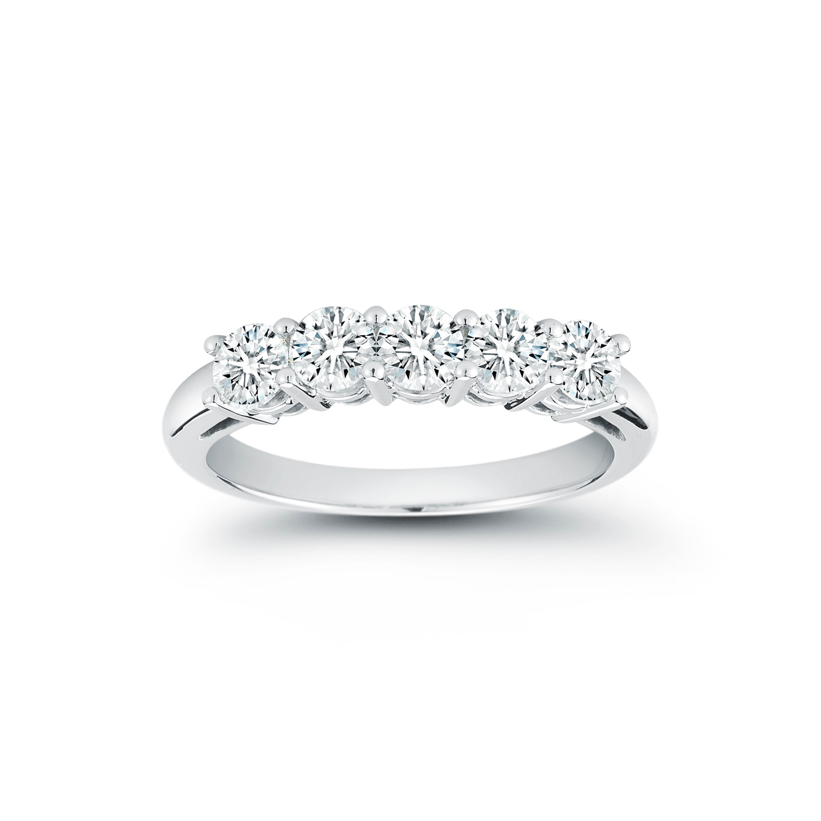 Mayors Platinum 5 Stone 1.00cttw Diamond Diamond Band Mayors Platinum 5 Stone 1.00cttw Diamond Diamond Band
