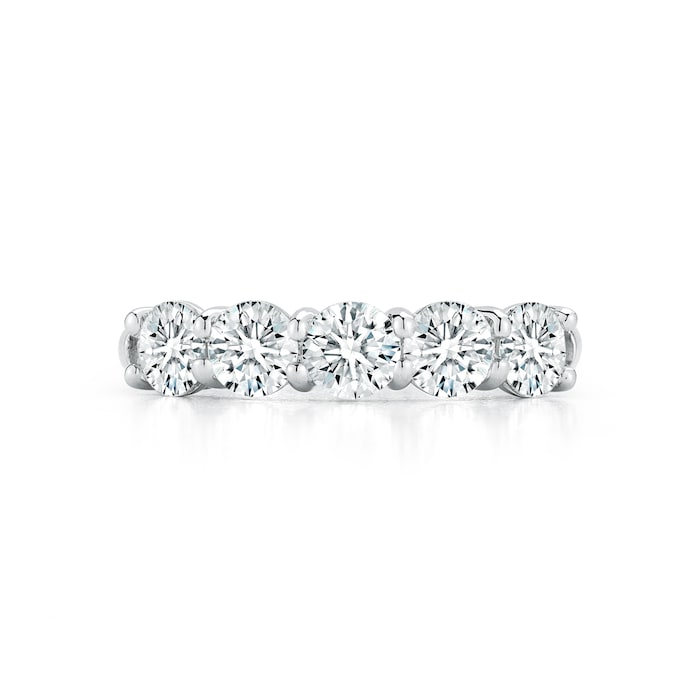 Mayors Platinum 5 Stone 1.60cttw Diamond Diamond Band