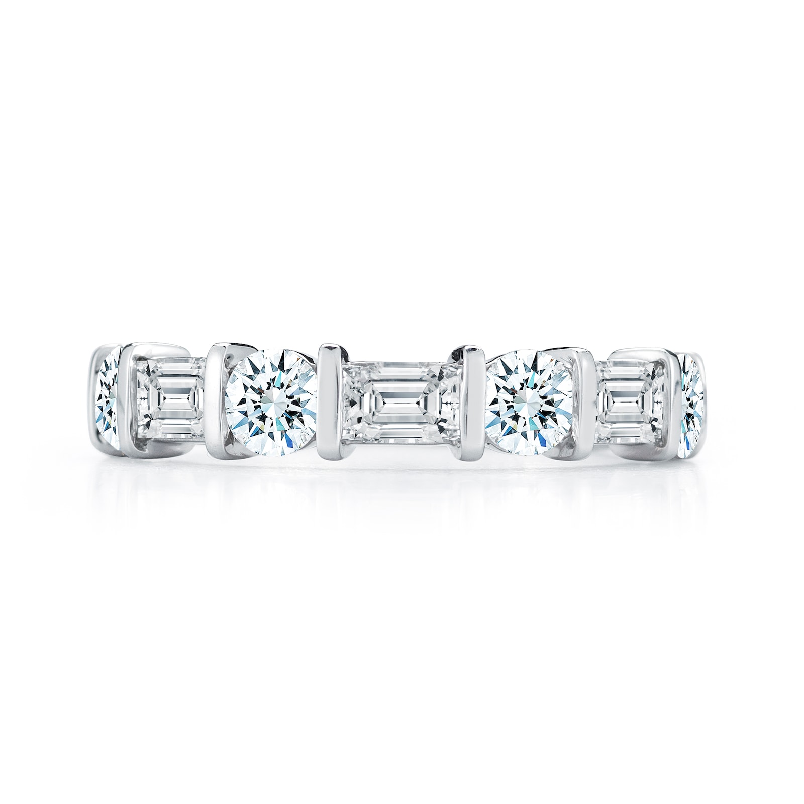 Mayors Platinum Fancy Cut 1.75cttw Diamond Diamond Band - Ring Size 7.5