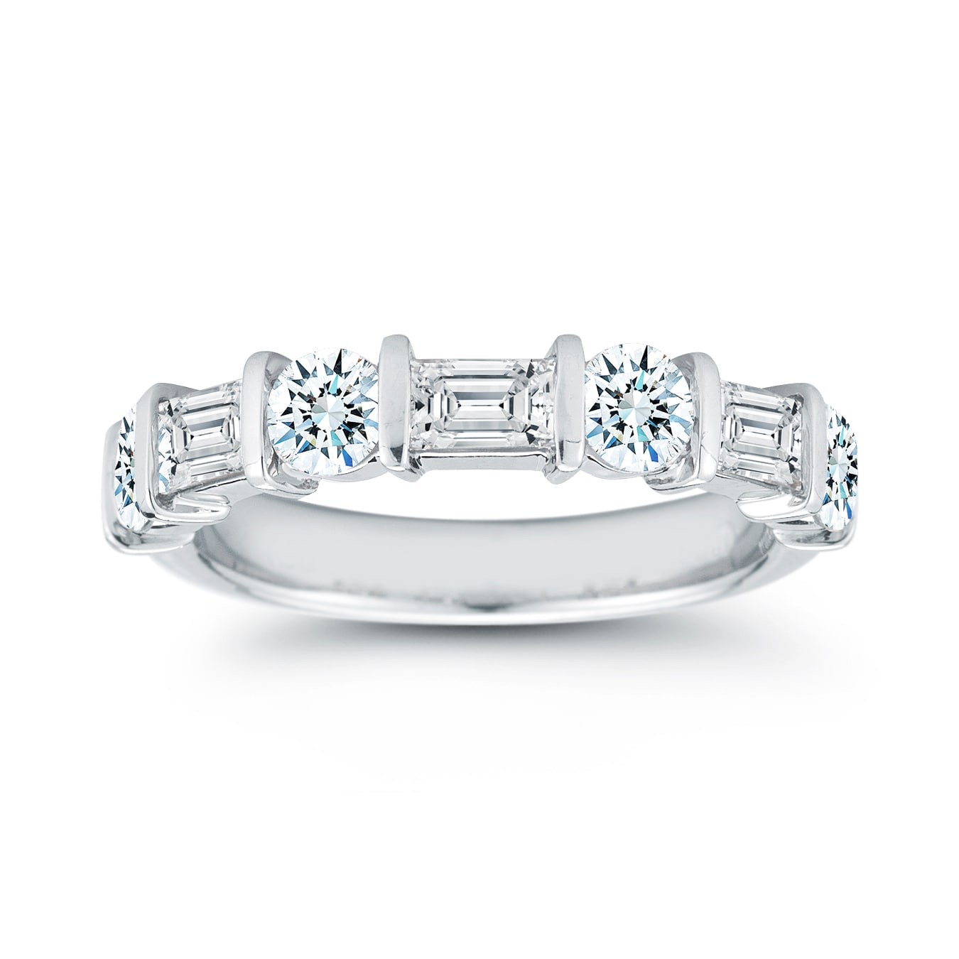 Mayors Platinum Fancy Cut 1.75cttw Diamond Diamond Band Mayors Platinum Fancy Cut 1.75cttw Diamond Diamond Band