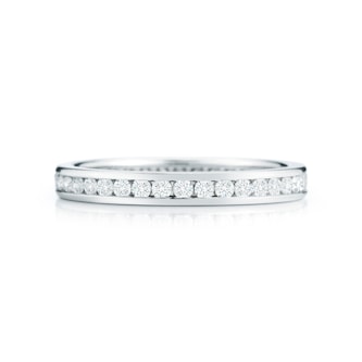 Mayors Platinum 0.65cttw Full Channel Set Diamond Diamond Band