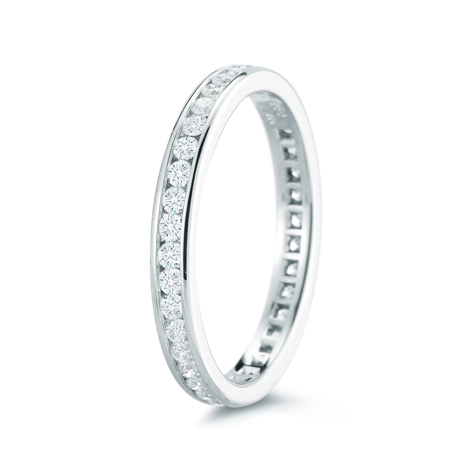 Mayors Platinum 0.65cttw Full Channel Set Diamond Diamond Band - Ring Size 6