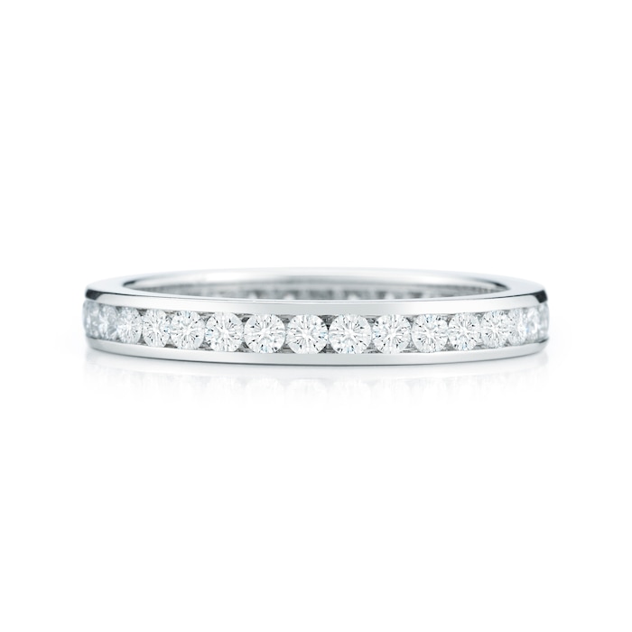 Mayors Platinum 0.93cttw Full Channel Set Diamond Diamond Band