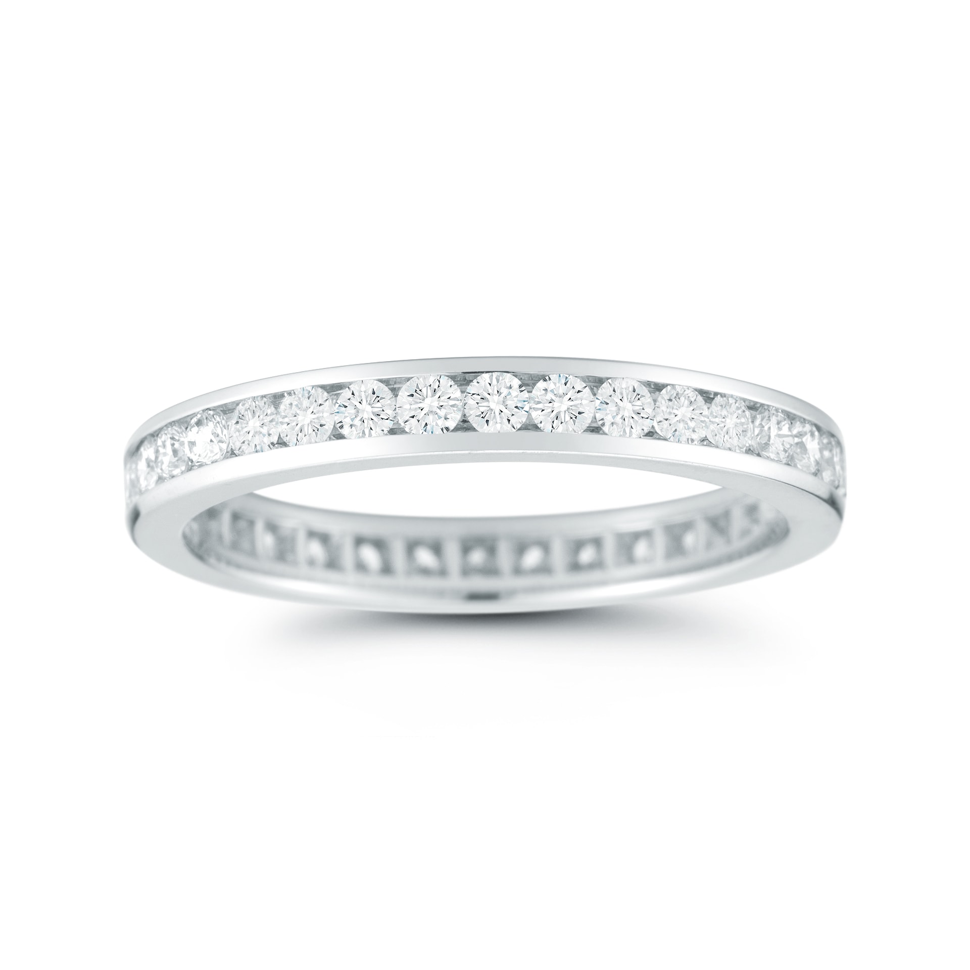 Mayors Platinum 0.93cttw Full Channel Set Diamond Diamond Band Mayors Platinum 0.93cttw Full Channel Set Diamond Diamond Band