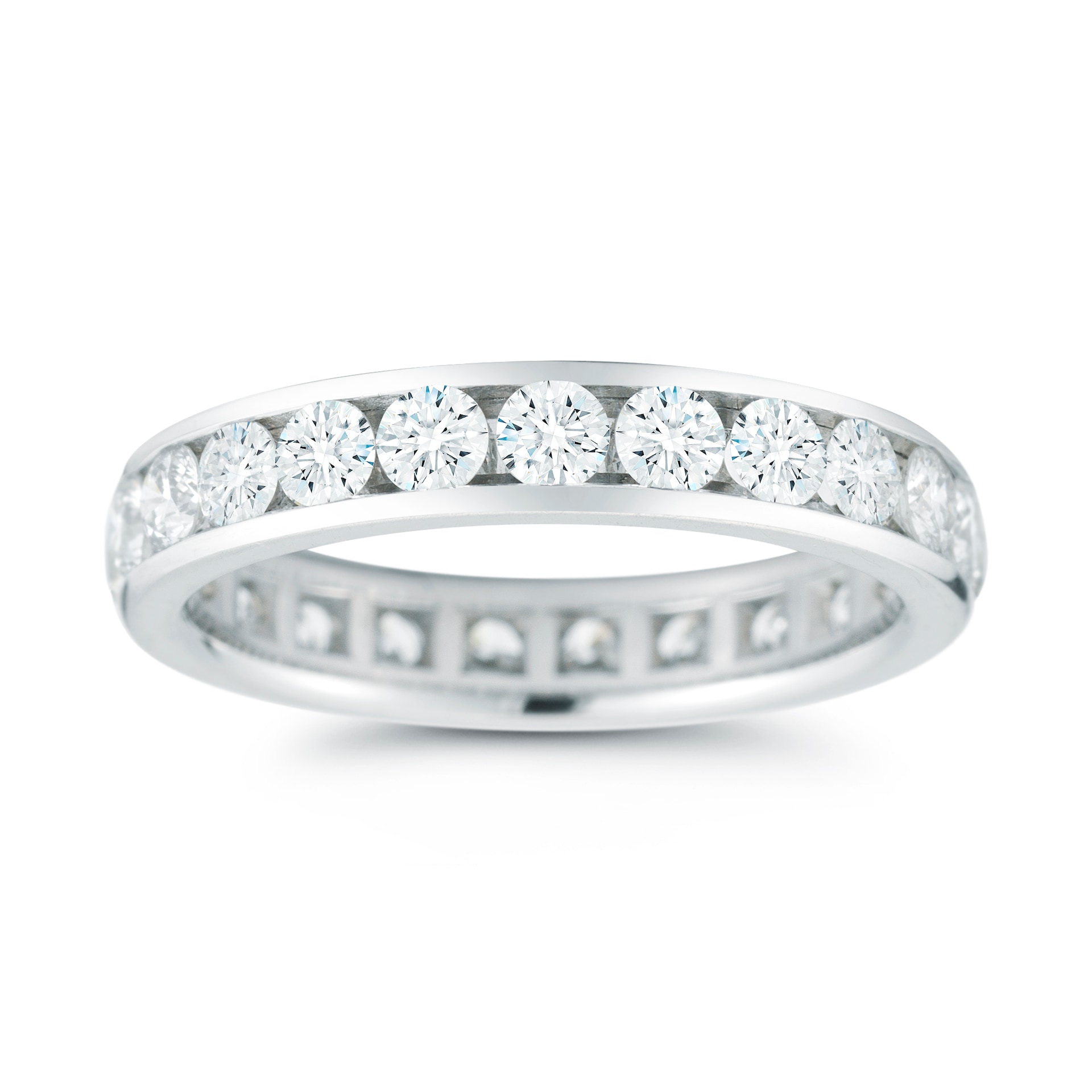 Mayors Platinum 2.00cttw Full Channel Set Diamond Diamond Band Mayors Platinum 2.00cttw Full Channel Set Diamond Diamond Band