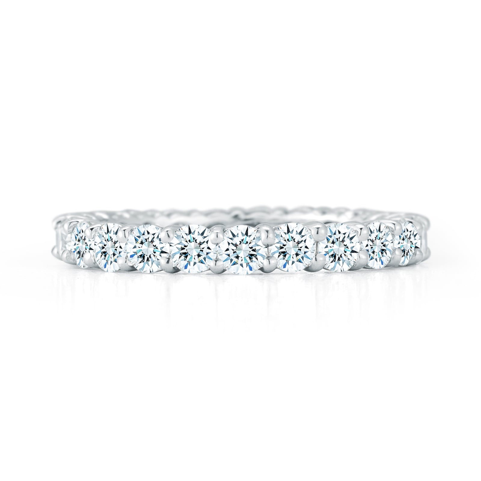 Mayors Platinum 2.00cttw Full Claw Set Diamond Diamond Band