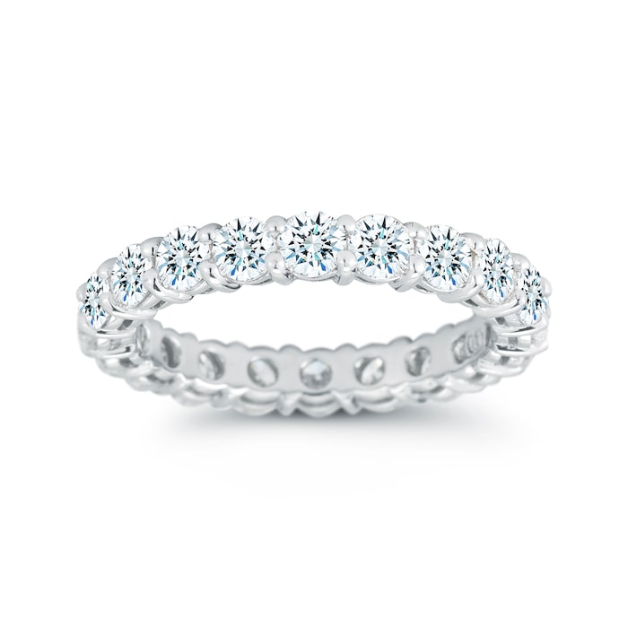 Mayors Platinum 2.50cttw Full Claw Set Diamond Diamond Band