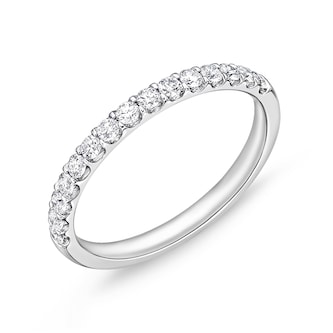 Mayors Platinum 0.31cttw Brilliant Cut Diamond Odessa Half Eternity Band Size 6.5 Mayors Platinum 0.31cttw Brilliant Cut Diamond Odessa Half Eternity Band Size 6.5