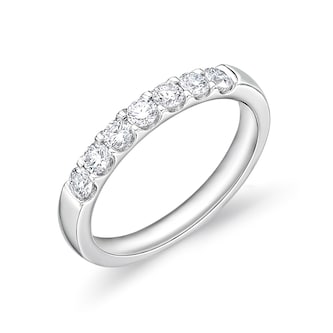 Mayors Platinum 0.47cttw Brilliant Cut Diamond Odessa 7 Stone Eternity Band Size 6.5 Mayors Platinum 0.47cttw Brilliant Cut Diamond Odessa 7 Stone Eternity Band Size 6.5