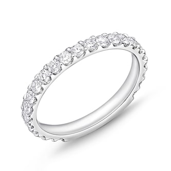 Mayors Platinum 0.72cttw Brilliant Cut Diamond Odessa 3/4 Eternity Band Size 6.5 Mayors Platinum 0.72cttw Brilliant Cut Diamond Odessa 3/4 Eternity Band Size 6.5