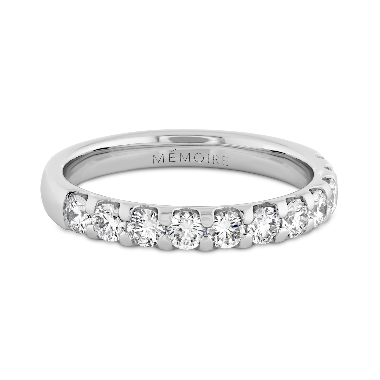 Mayors Platinum 0.72cttw Brilliant Cut Diamond Odessa 11 Stone Eternity Band Size 6.5
