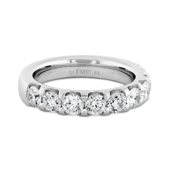 Mayors Platinum 1.50cttw Brilliant Cut Diamond Odessa 9 Stone Eternity Band Size 6.5