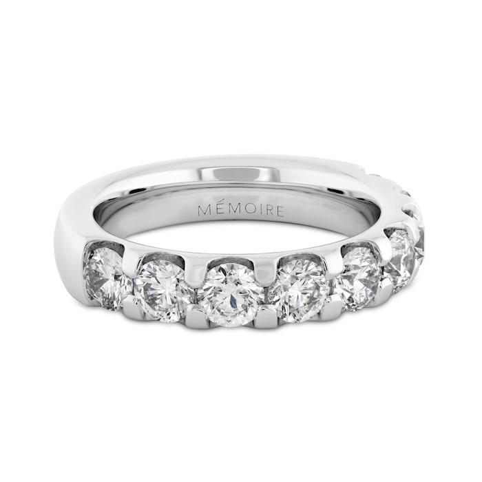 Mayors Platinum 1.99cttw Brilliant Cut Diamond Odessa 9 Stone Eternity Band Size 6.5