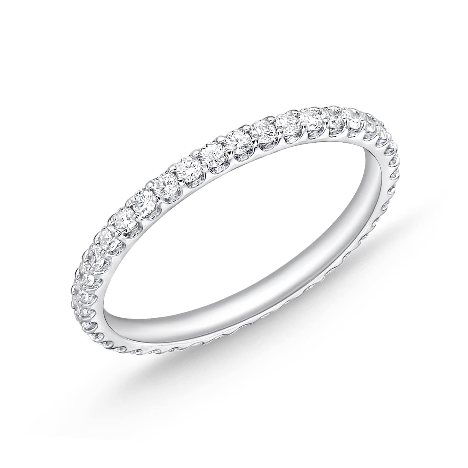 Mayors Platinum 0.46cttw Brilliant Cut Diamond Odessa Full Eternity Band Size 6.5