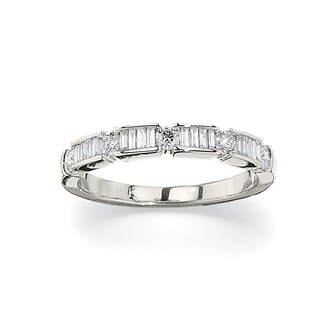 Betteridge Platinum 0.50cttw Baguette and Brilliant Cut Diamond Eternity Band Size 6 Betteridge Platinum 0.50cttw Baguette and Brilliant Cut Diamond Eternity Band Size 6