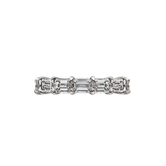 Betteridge 18k White Gold 0.85cttw Emerald Cut Eternity Band