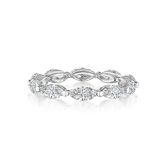 Betteridge 18k White Gold 2.00cttw Marquise Cut Full Eternity Band