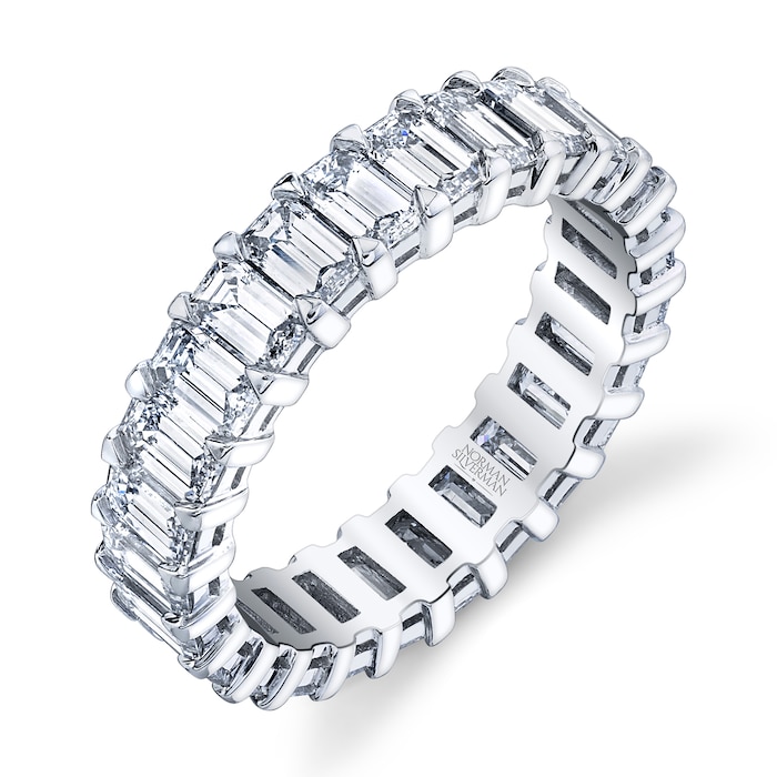 Betteridge Platinum 5.46cttw Emerald Cut Diamond Eternity Band