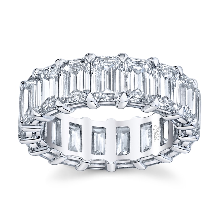 Betteridge Platinum 6.27cttw Emerald Cut Diamond Eternity Band