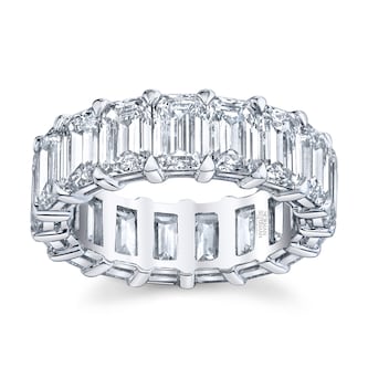 Betteridge Platinum 6.27cttw Emerald Cut Diamond Eternity Band