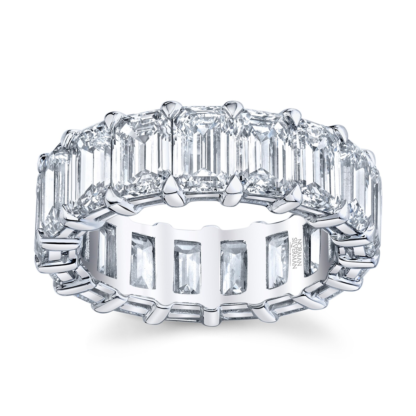 Betteridge Platinum 6.27cttw Emerald Cut Diamond Eternity Band