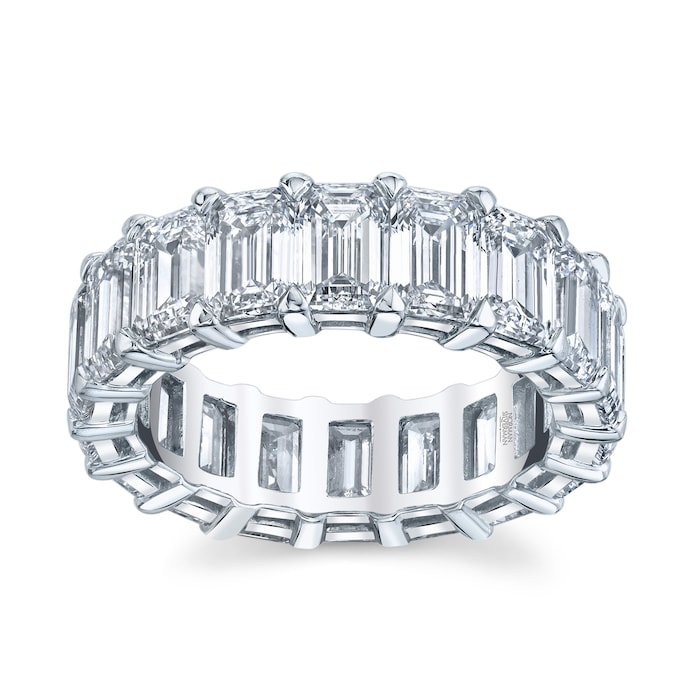 Betteridge Platinum 9.32cttw Emerald Cut Diamond Eternity Band