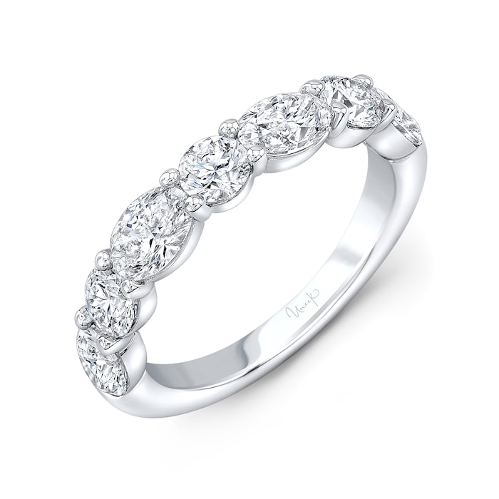 Uneek 18k White Gold 2.25cttw Mixed Cut Diamond Band